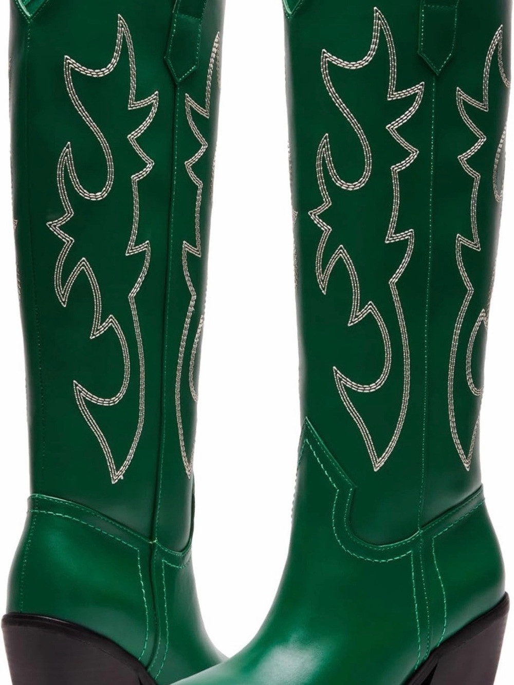 Madden Girl Green Western Knee-High Heeled Boots